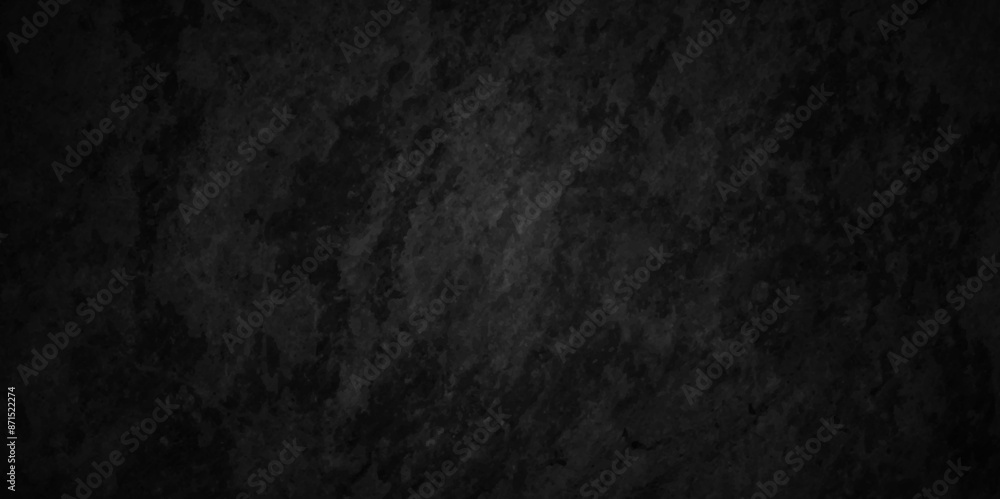 Fototapeta premium Dark black limestone concrete texture grunge backdrop background anthracite. Panorama dark grey black slate background or texture. Black texture chalk board and black board background.