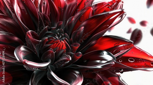  illustration of abstract fractal for creative design looks like flower,Red chrysanthemum on a black background, illustration,Beautiful red dahlia flower. Close up, Nature,Echeveria close-up 

 photo