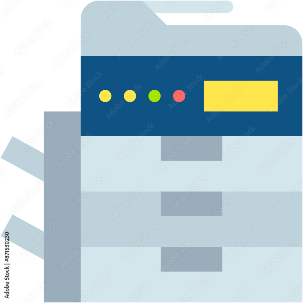 Naklejka premium Vector Icon Copier, Copy Machine, Photocopier, Office Tools, Photocopying