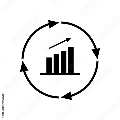 Business Continuity Icon. Sustainable, Cycle. Progress Symbol - Vector.
