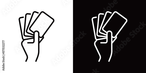 シンプルなトランプのラインアイコン