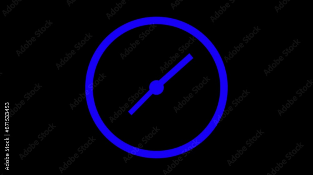New analog clock icon animation. Clock icon animation 4K video. New analog clock icon animation. Clock icon animation 4K video.