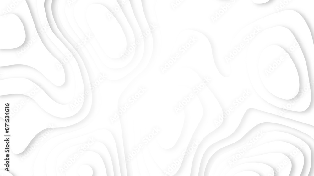 Abstract design with wave shapes in a white paper cut style. Background template for your design, with space for your text. Paper art 3D abstract background with origami shapes. Vector Illustration Abstract design with wave shapes in a white paper cut style. Background template for your design, with space for your text. Paper art 3D abstract background with origami shapes. Vector Illustration
