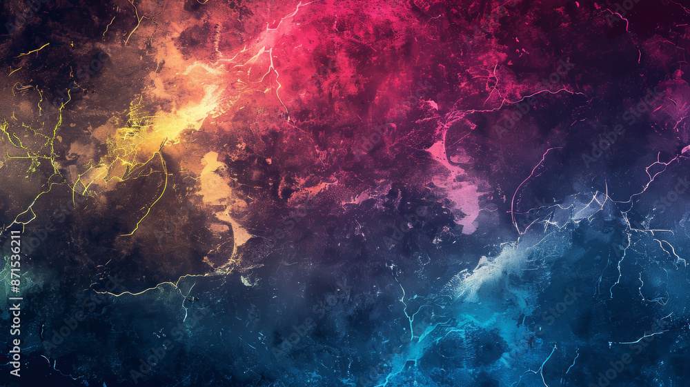 Colorful Grunge Background with Lightning Effect Colorful Grunge Background with Lightning Effect