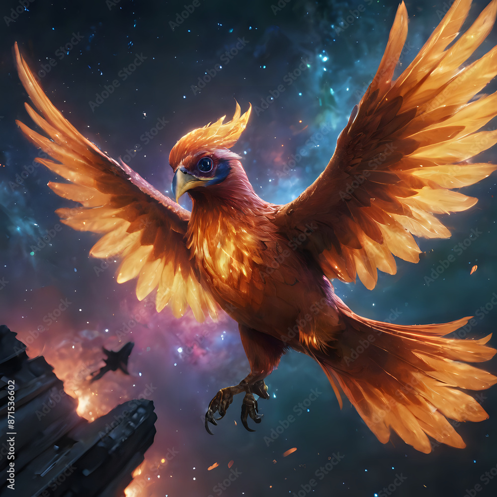 Fototapeta premium a bird that is flying in the sky with its wings spread