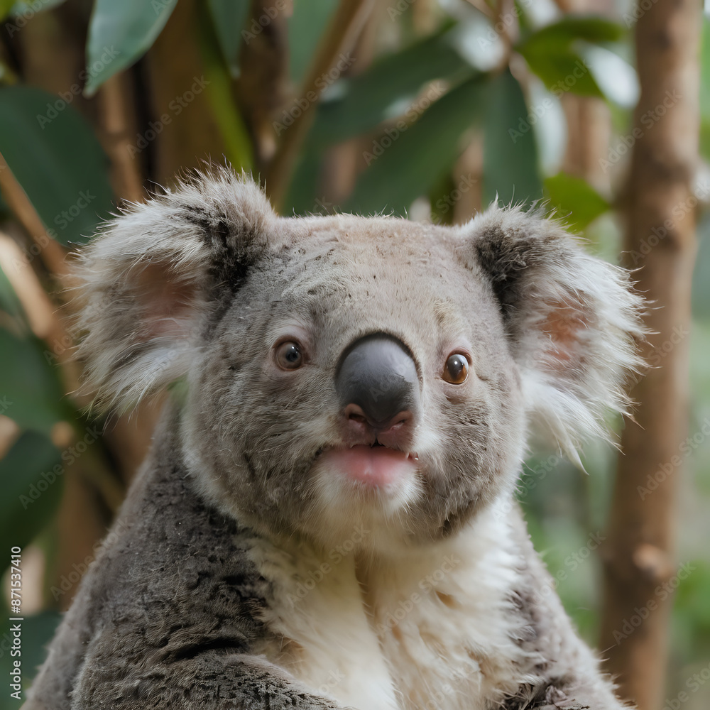 Fototapeta premium a koala bear that is sitting on a tree