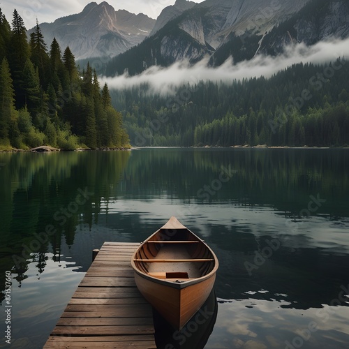 canoe on lake
