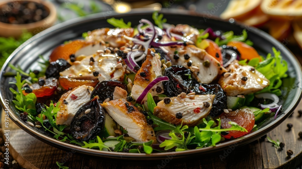 French cuisine. Salad a la Francais. French cuisine. Salad a la Francais.