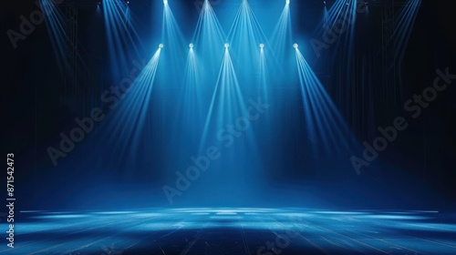 enchanting theater ambiance with spotlight on stage curtains