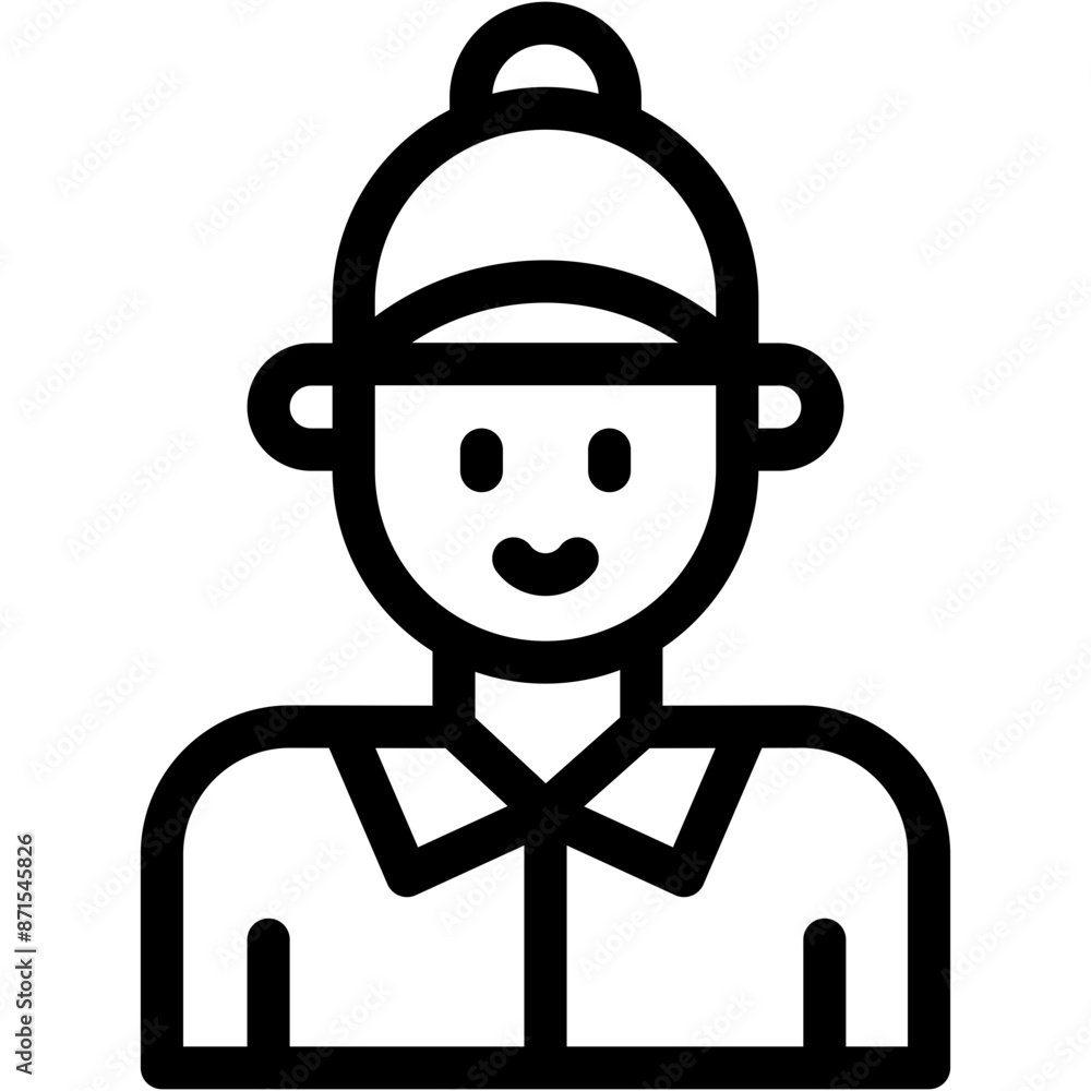 Vector Icon Courier, Delivery Man, Occupation, Job, Professions And Jobs Vector Icon Courier, Delivery Man, Occupation, Job, Professions And Jobs
