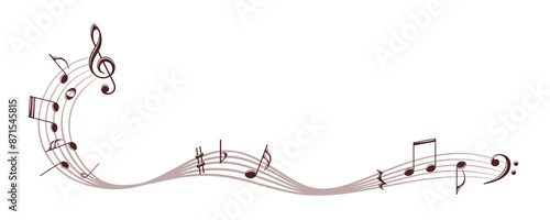 The stylized symbol with music notes.
