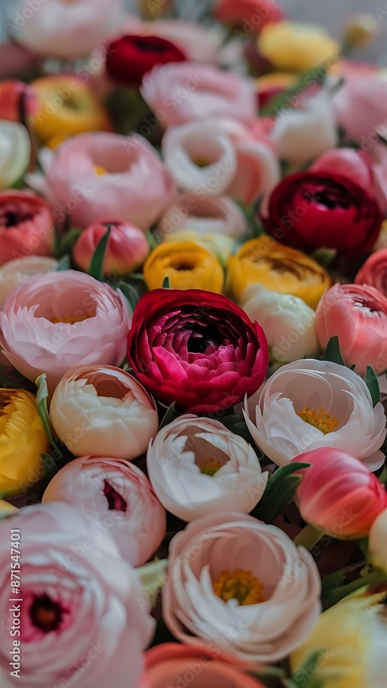 Floral arrangments of tender ranunculus flowers Floral arrangments of tender ranunculus flowers