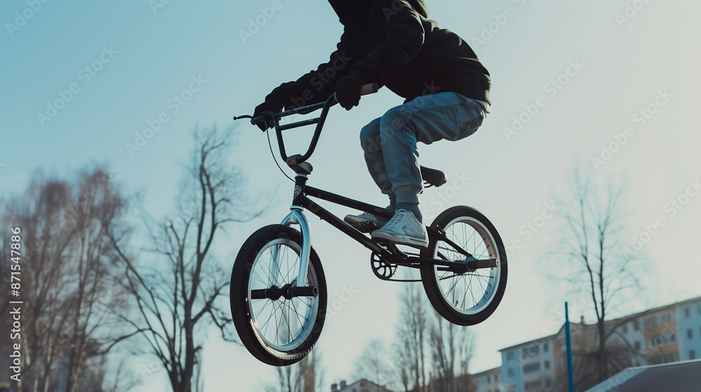 Obraz premium BMXに挑戦する少年