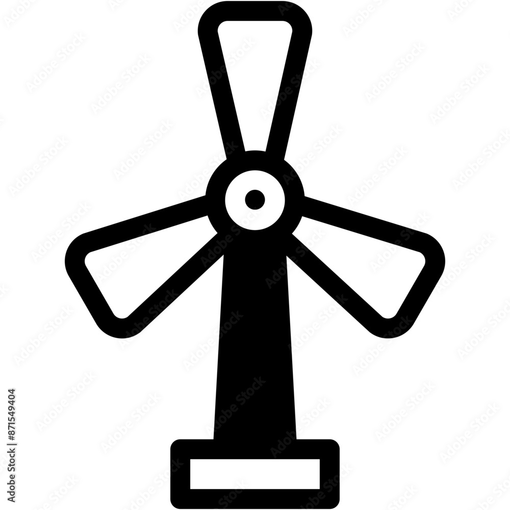 Vector Icon Windmill, Sustainability, Clean Energy, Wind Energy, Ecology and Environment Vector Icon Windmill, Sustainability, Clean Energy, Wind Energy, Ecology and Environment