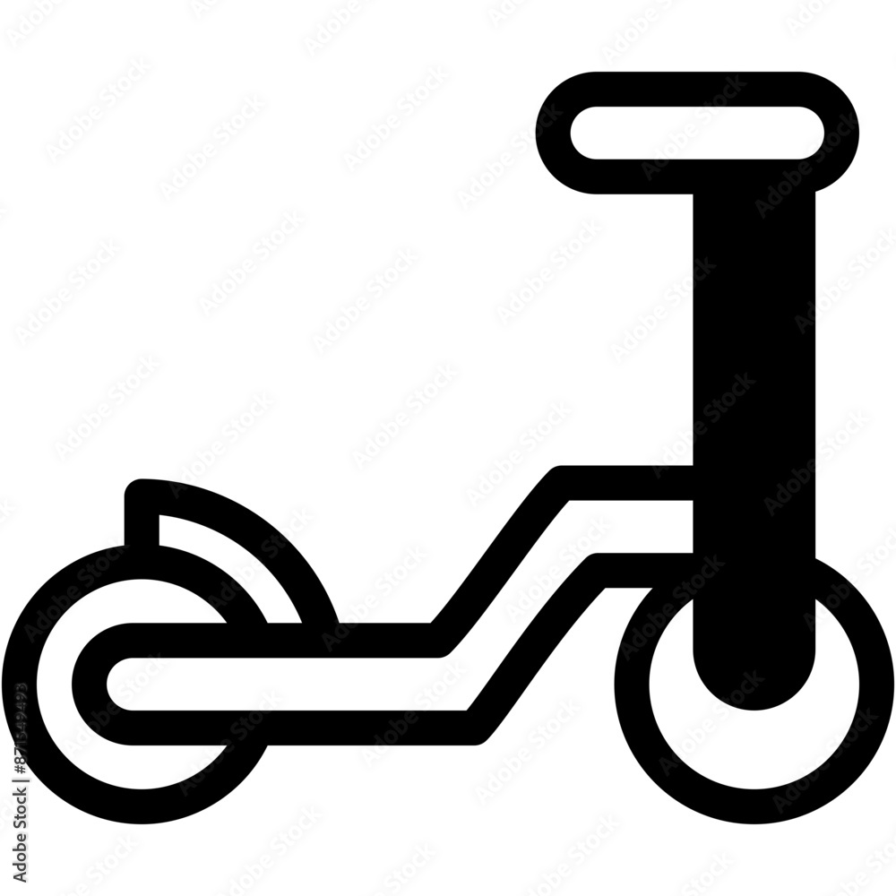 Vector Icon Kick Scooter, Ev, Electric Scooter, Kick Scooter, Transportation Vector Icon Kick Scooter, Ev, Electric Scooter, Kick Scooter, Transportation