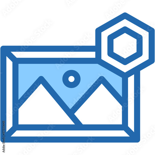 Vector Icon Painting, Crypto, Frame, Digital Art, NFT, Landscape