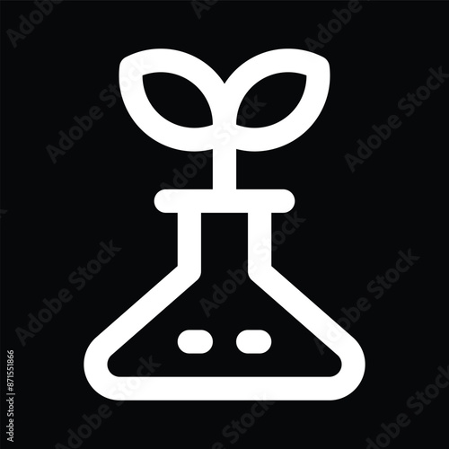 Plant Growing in Flask Icon