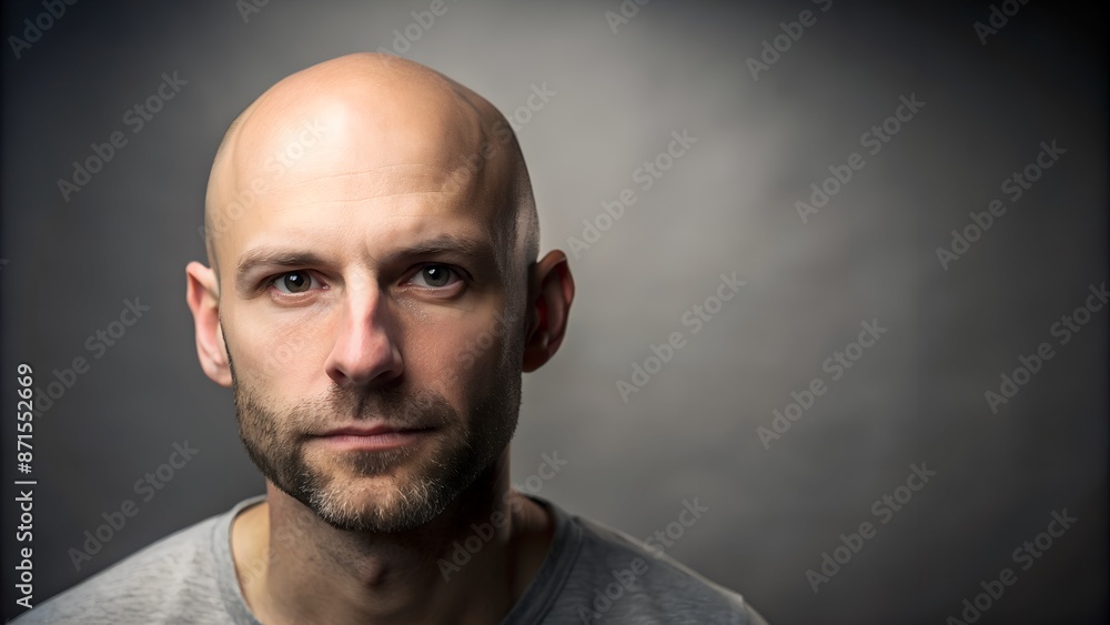 Bald Man Portrait. Perfect for: Portraits, minimalist art, simplicity, focus, individuality Bald Man Portrait. Perfect for: Portraits, minimalist art, simplicity, focus, individuality