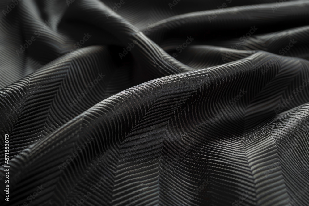 Black Herringbone Fabric Texture Black Herringbone Fabric Texture