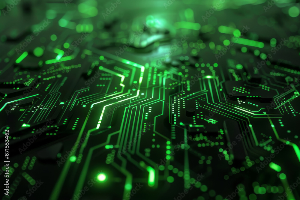 Abstract Circuitry - Futuristic Green Technology Abstract Circuitry - Futuristic Green Technology