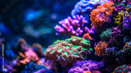 close up beautiful coral reef © dropideas