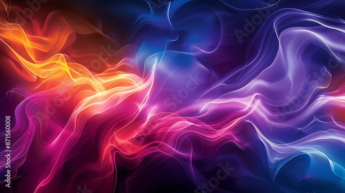 Wallpaper Mural Craft a background wallpaper. Depict a scene reminiscent of a dream, where vibrant colors form swirling curves that pulsate with a neon glow. The overall effect evokes a sense of limitless power. Torontodigital.ca