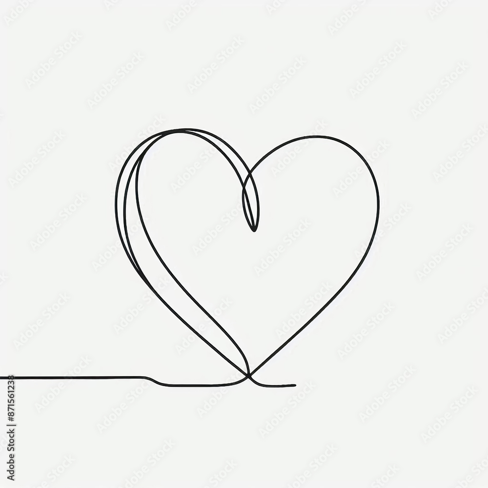 beautiful heart silhouette thin lines flat colors beautiful heart silhouette thin lines flat colors