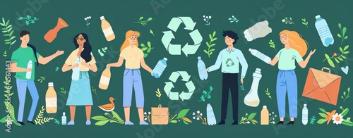 Design a background for Plastic Free July, emphasizing the importance of reducing plastic use