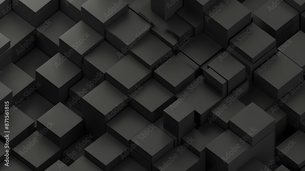 Black isometric seamless pattern. Black isometric seamless pattern.