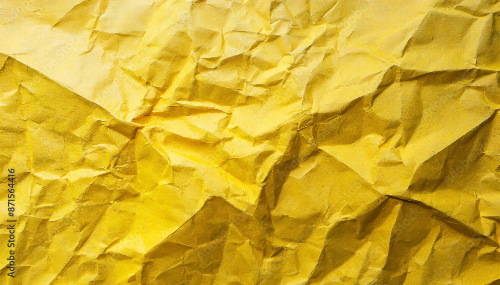 abstract background of yellow crumpled recycled office craft paper sheet, wallpaper presentation banner texture with space for copy, waste recycling, luxury minimalism abstract background of yellow crumpled recycled office craft paper sheet, wallpaper presentation banner texture with space for copy, waste recycling, luxury minimalism