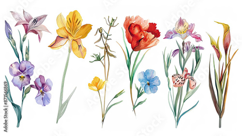 bouquet of tulips watercolor