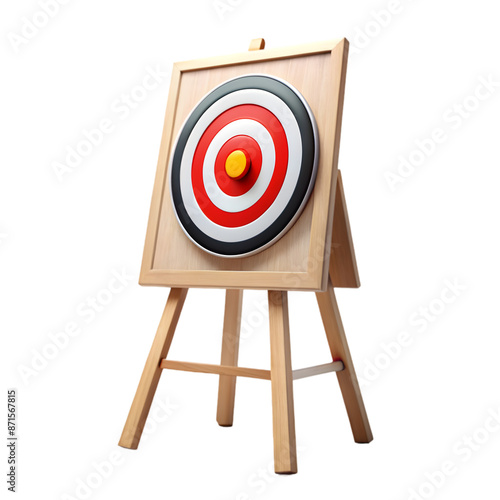 A target isolated 3d rendering