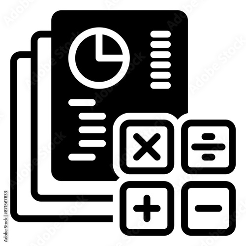 Calculator icon, glyph icon style