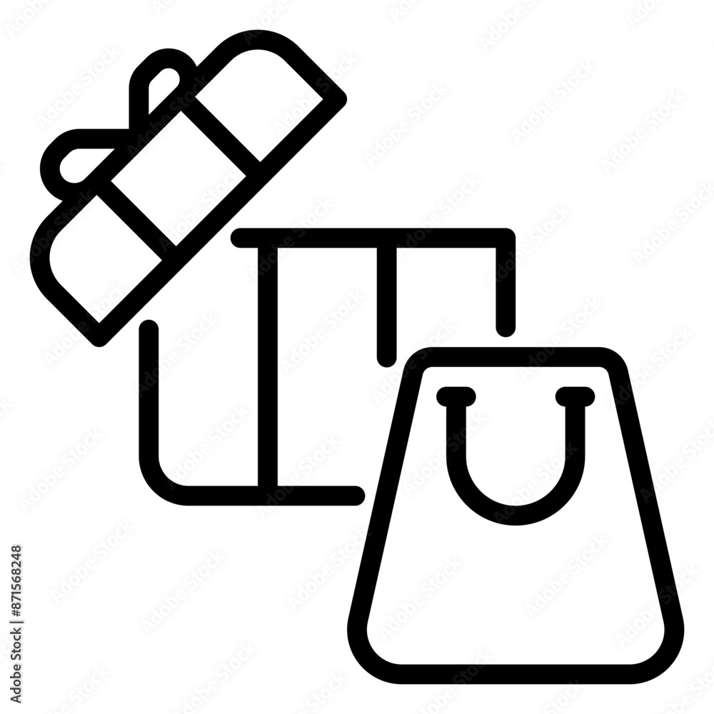 gift icon, line icon style gift icon, line icon style