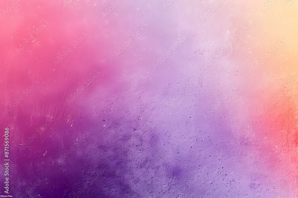 Fototapeta premium Grainy gradient background purple pink orange white noise texture backdrop, retro abstract banner poster
