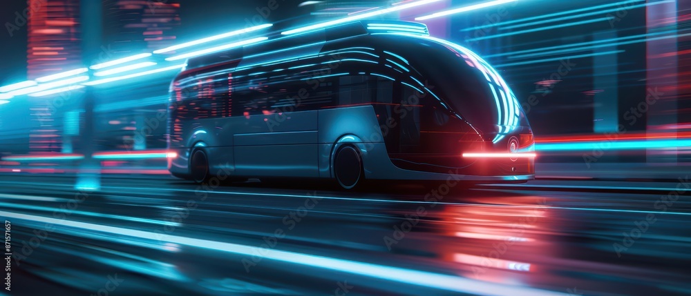 A hightech bus service where vehicles are powered by ethereal energy A hightech bus service where vehicles are powered by ethereal energy