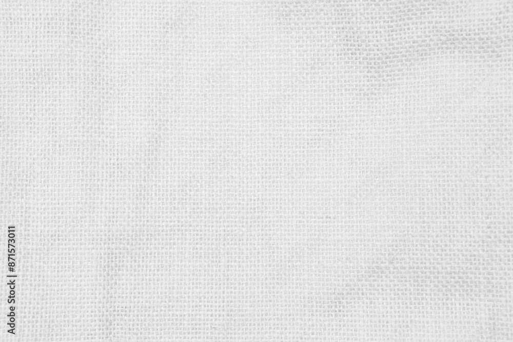 Fototapeta premium Abstract white hessian texture background, blank white hessian pattern background