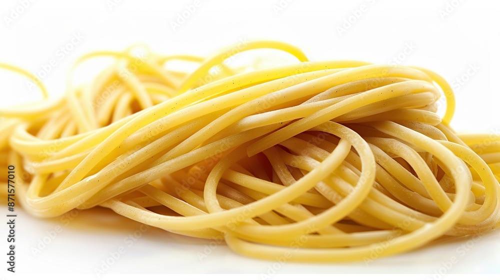 Delicious spaghetti pasta noodles isolated on white background Delicious spaghetti pasta noodles isolated on white background