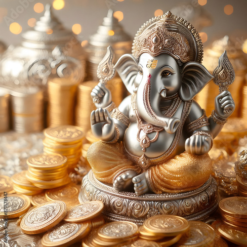 God Ganesh Statue with Abundance | Hindu God of Manifestation 