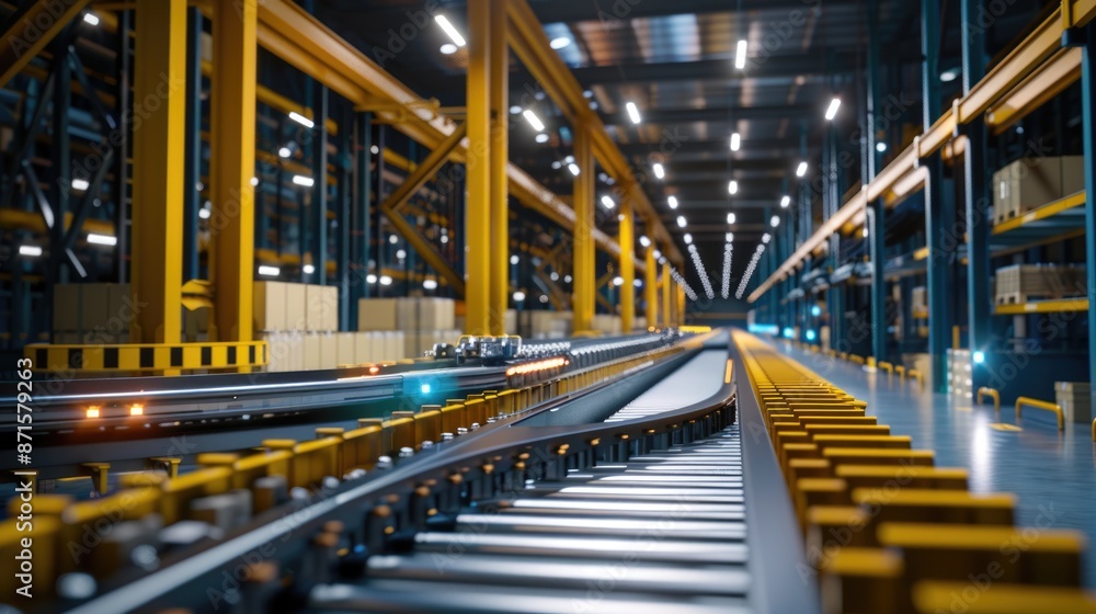 Futuristic Warehouse Efficiency: Smart Conveyor System with Automated Sorting, Real-Time Tracking, and AI Optimization Futuristic Warehouse Efficiency: Smart Conveyor System with Automated Sorting, Real-Time Tracking, and AI Optimization