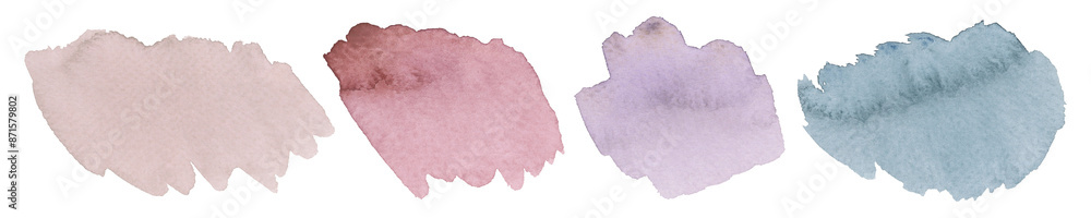 Watercolor brush stroke texture set Watercolor brush stroke texture set
