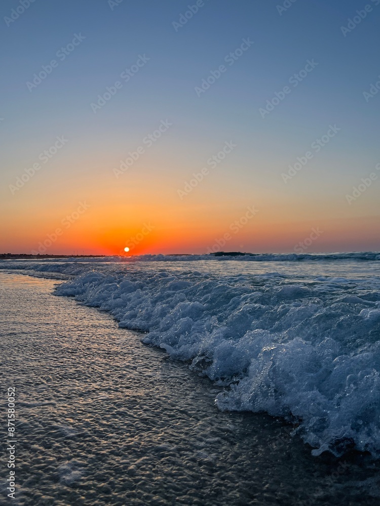 Sunset meets Mediterranean waves Sunset meets Mediterranean waves