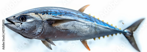 Close-up of a Tuna Fish Swimming in Clear Water