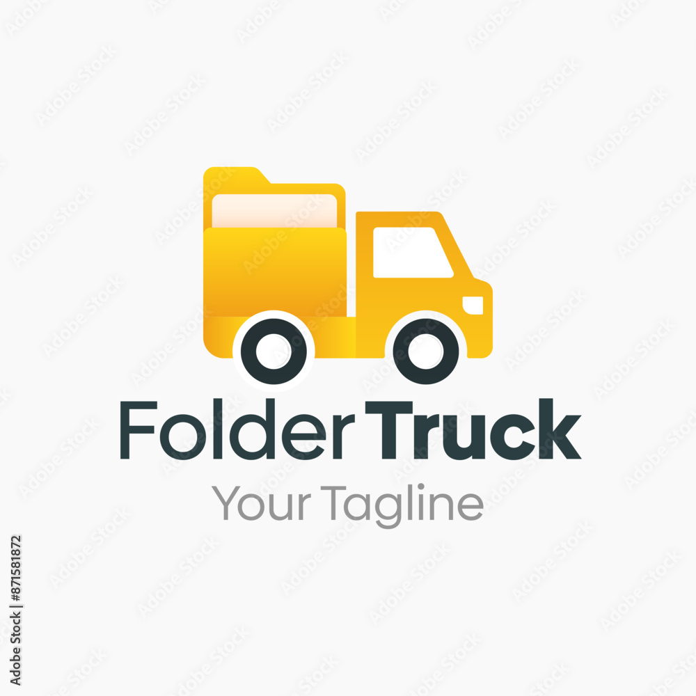 Folder Truck Logo Vector Template Design. Good for Business, Startup, Agency, and Organization Folder Truck Logo Vector Template Design. Good for Business, Startup, Agency, and Organization