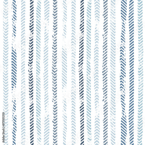 Stripes pattern, summer blue striped seamless vector background, ethnic stitched strokes. tai dye stripes, watercolor paintbrush lines