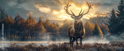 Stag, Majestic And Strong,High Resolution, Ultra HD photo