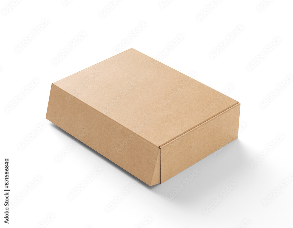 Brown Paper box Cardboard box isolated on white background Brown Paper box Cardboard box isolated on white background