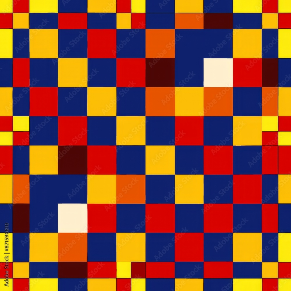 seamless pattern of checkered design with a mix of bold and muted color blocks, Generative AI seamless pattern of checkered design with a mix of bold and muted color blocks, Generative AI