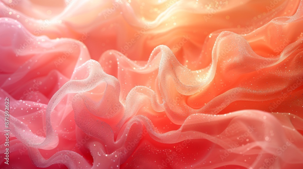 This image depicts a seamless pattern of flowing, shimmering fabric with a smooth gradient transitioning from light to darker shades, sprinkled with sparkling particles This image depicts a seamless pattern of flowing, shimmering fabric with a smooth gradient transitioning from light to darker shades, sprinkled with sparkling particles
