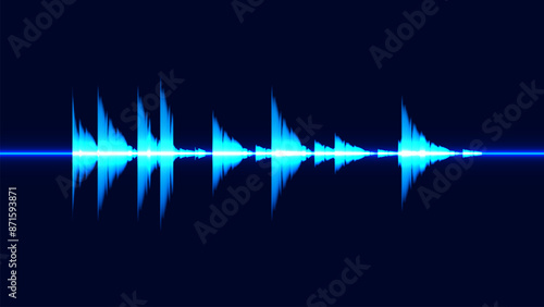 Abstract Sound Wave Blue Digital Frequency wavelength graphic design Vector Illustration